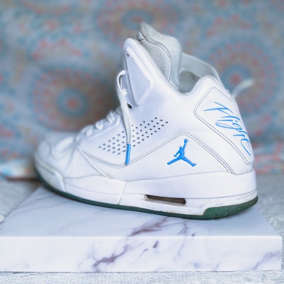 Nike Air Jordan Flight SC-3 Retro Men's White Kelly Green Throwback Sneaker 10 - Picture 2 of 8